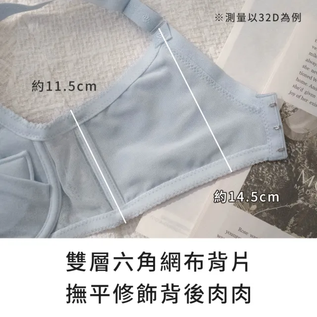【玉如阿姨】空想織夢者內衣※0733灰藍(B.C.D 罩 渾圓 拉提 托高 集中 台灣製)