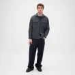 【GAP】男裝 純棉翻領長袖牛仔襯衫-藍色條紋(804798)