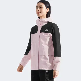【The North Face 官方旗艦】北面女款粉色DRYVENT防水抓絨內裡三合一外套｜8ED0E93
