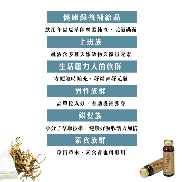 【長庚生技】冬蟲夏草菌絲體純液禮盒2盒組-12瓶/盒(買10組再+贈1盒-需同筆訂單 禮盒 冬蟲夏草 菌絲體)