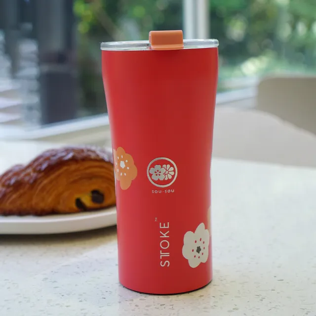 【STTOKE】精品陶瓷保溫杯 16oz/460ml SOU.SOU 聯名款(陶瓷塗層/防漏隨行/多色可選)