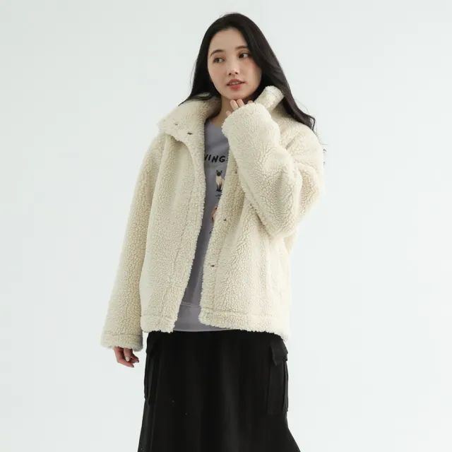 【PINK NEW GIRL】暖感毛絨壓釦長袖外套 X5702CI