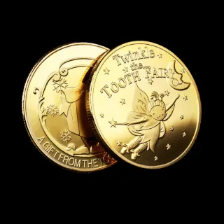 牙仙子金幣 小孩換牙禮物 牙仙子 牙仙子紀念幣(不同圖案10入組)