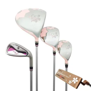 【MEGA GOLF】天使薔薇 女用套桿組 3W6I1PT 日規 附專用木桿套+球袋(女桿 高爾夫套桿組)