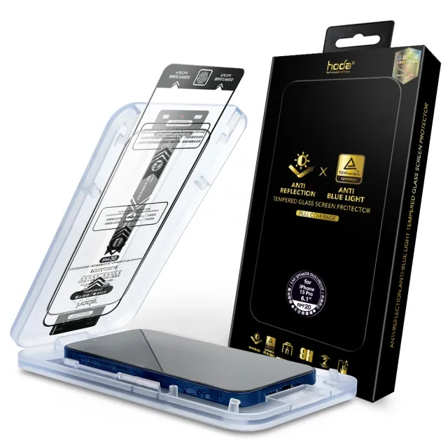 【HODA】iPhone 17/16/15 Plus/Air/Pro/Pro Max AR抗反射抗藍光玻璃保護貼(德國萊因 RPF 20認證)