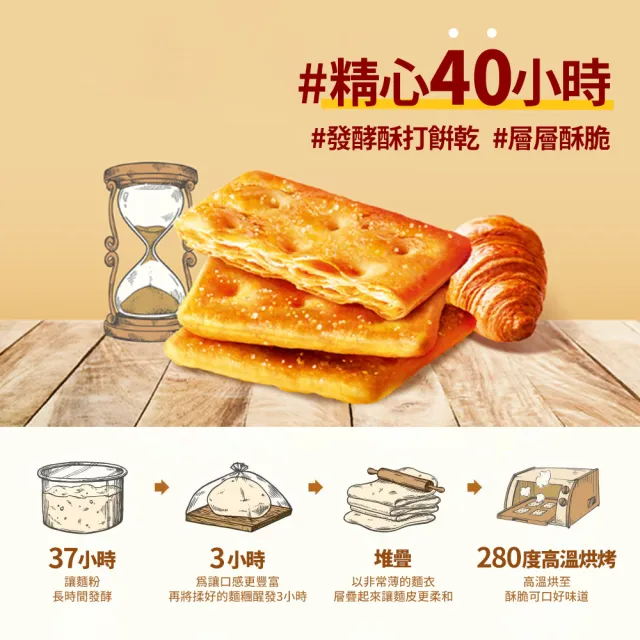 【好麗友】千層酥打餅乾-焦糖口味(大包裝196.8g)