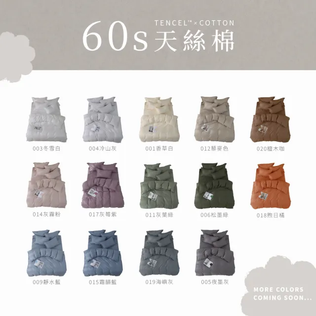【AnD HOUSE 安庭家居】自由配-60支天絲棉-雙人床包雙人被套組-300織(多色任選/吸濕透氣)