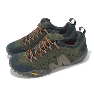 【MERRELL】戶外鞋 Intercept 男鞋 黑 灰 皮革 支撐 抓地 運動鞋(ML559593)