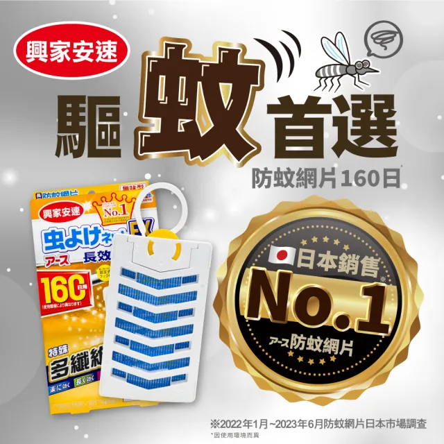 【興家安速】防蚊網片160日 二件組(掛片)