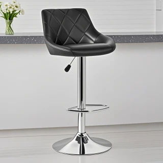 【小不記】菱格可調式升降吧檯椅 防水抗皺吧台椅 升降椅(吧檯椅 酒吧椅 櫃台椅 高腳椅 休閒椅 餐椅 椅子)