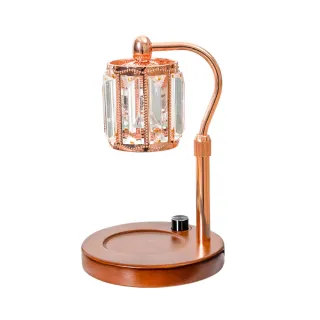 【Les nez 香鼻子】北歐香氛融蠟燈 流光玫瑰金(附燈泡 定時 調節亮度)