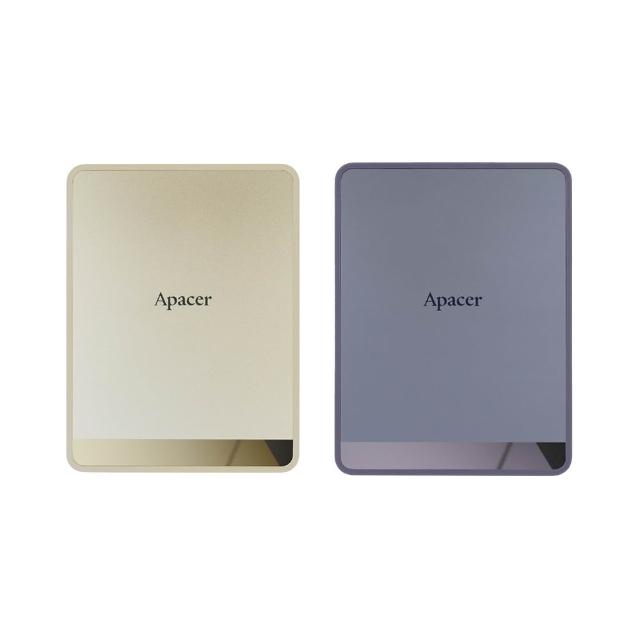 【Apacer 宇瞻】AS724 2TB USB 3.2 Gen2 USB-C 外接式SSD(煙灰紫/奶油金)