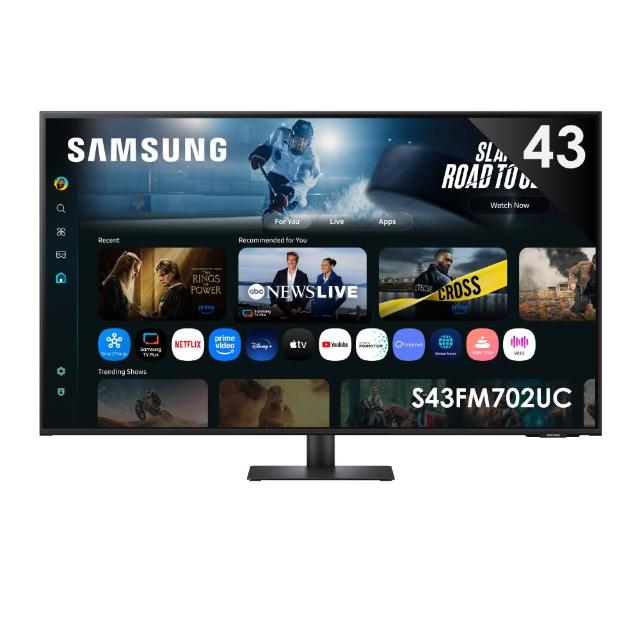 【Samsung 三星】43吋4K HDR10 智慧聯網螢幕(S43FM702UC)