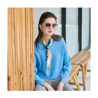 【en-suey 銀穗】廓型袖簡約線衫-女