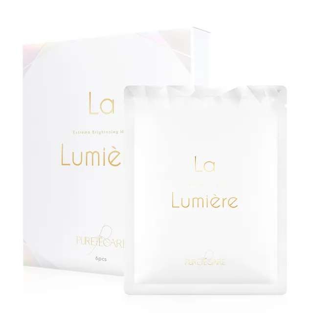 【PURETECARE】La Lumière 聚光透白微導膜6片一盒(綻放白皙光澤七天超有感)