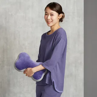 【YVONNE 以旺傢飾】素面拼接骨頭車用頸枕-星光紫