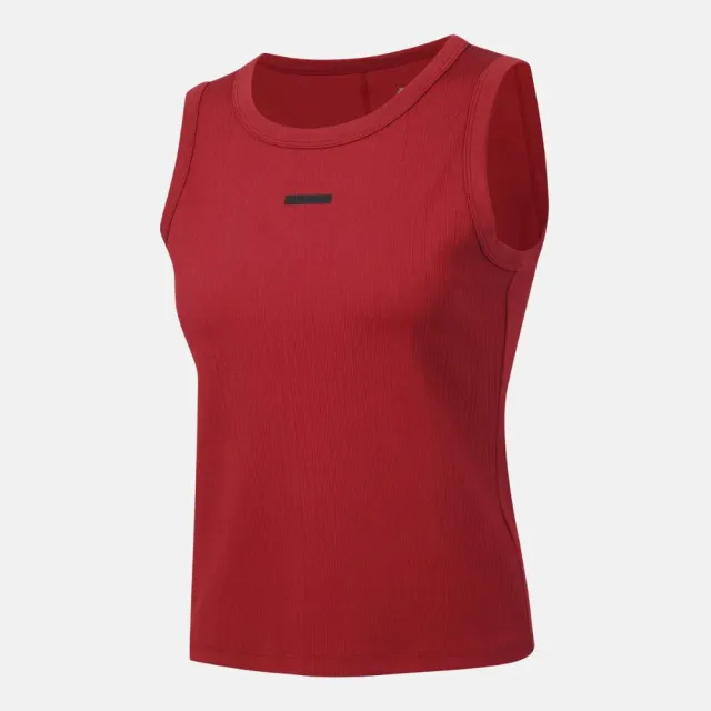 【DESCENTE】迪桑特 背心 女 快排 WOMENS RIBBED SLEEVELESS 紅 SQ322PST71-RED0