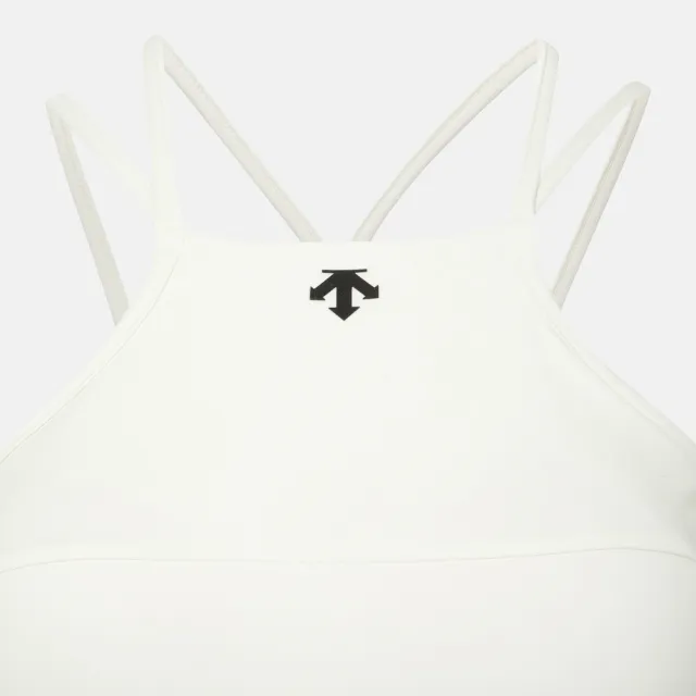【DESCENTE】迪桑特 背心 女 細肩帶背心 WOMENS MEDIUM SUPPORT 白 SQ322PBR73-IVY0
