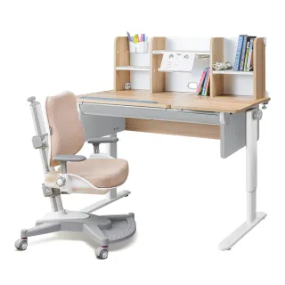 【SingBee 欣美】寬120cm 兒童桌椅組CB-502&510+148(coobee L板桌 成長桌椅 兒童書桌椅 升降桌)