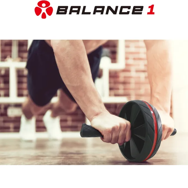【BALANCE 1】居家健腹輪組(台灣製造 健腹輪+跪墊)