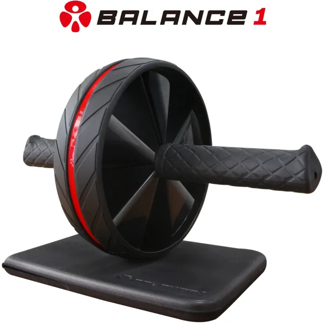 【BALANCE 1】居家健腹輪組(台灣製造 健腹輪+跪墊)