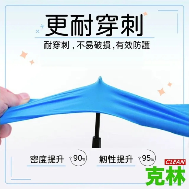 【CLEAN 克林】NBR丁腈手套 三種尺寸 盒裝100入(丁晴手套 一次性 無粉 不含乳膠 拋棄式 防疫 橡膠手套)