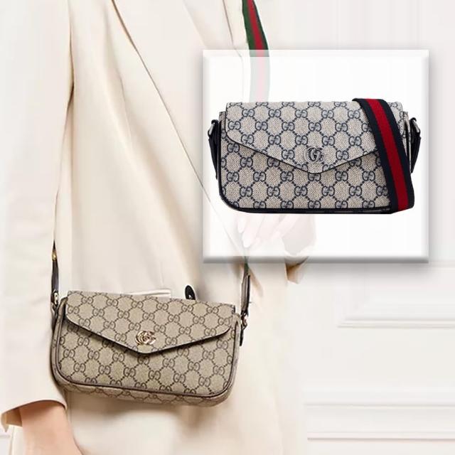 GUCCI古馳 764961 經典 ophidia 系列 GG supreme 帆布迷你翻蓋肩背 / 斜背包 GUCCI古馳 764961經典Ophidia系列GG Supreme帆布迷你翻蓋肩背/斜揹包,以棕色與藍黑色為主色,採用高質帆布與牛皮製成,設計簡約時尚,適合日常出勤與休閒場合。掀開式開口,方便取放物品,無內部與外部夾層,輕便實用,男女皆宜。