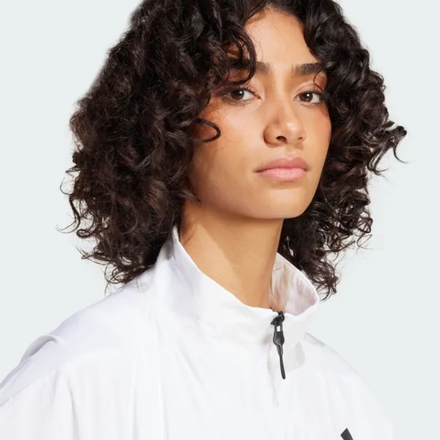 【adidas 愛迪達】愛迪達 W Z.n.e. Wv Tt 女 立領外套 運動外套 休閒穿搭 白 黑 亞版(JW1754)