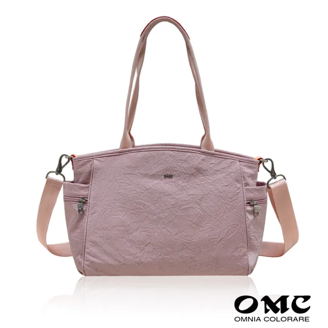 【OMC】雙11 輕盈紙感氣質女王三層通勤托特包33588(櫻花粉)