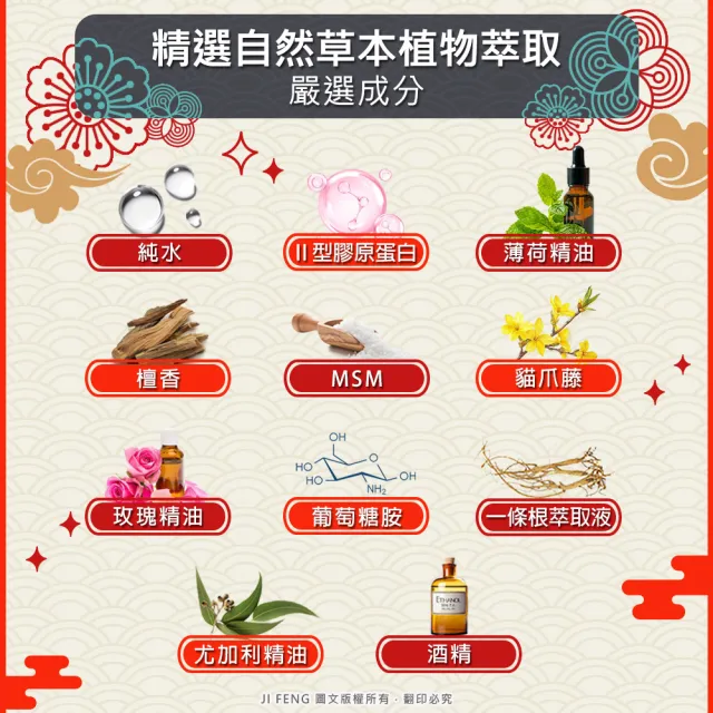 【王金牌】金門一條根葡萄糖胺EX強效按摩精油霜100ml(2入)