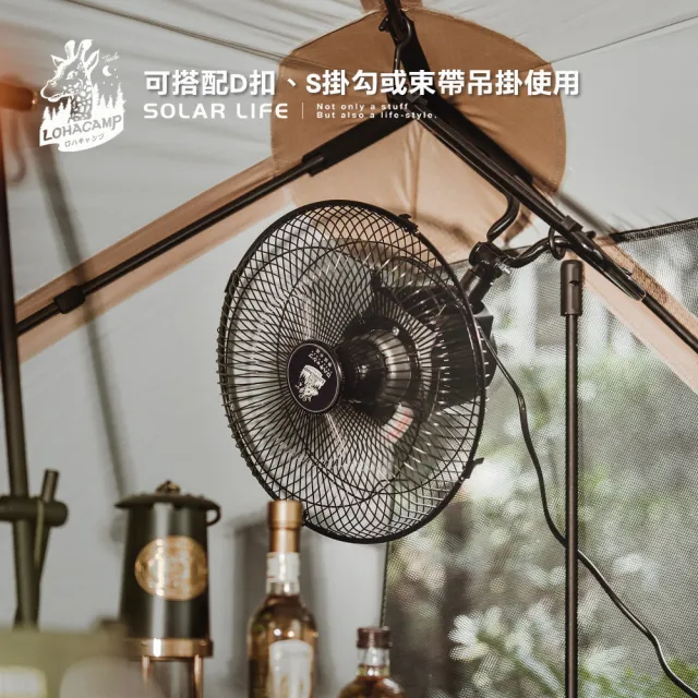 【樂活不露】12吋360度靜音型工業風扇(工業用桌扇 露營電扇 戶外電風扇 帳篷風扇 靜音電扇)