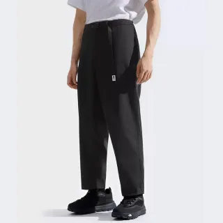 【The North Face 官方旗艦】北面男款黑色吸濕排汗附可調節腰帶休閒長褲｜89YSJK3