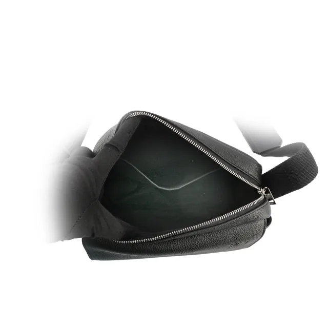 【LOEWE 羅威】XS號粒紋小牛皮軍事風斜背包(黑色)