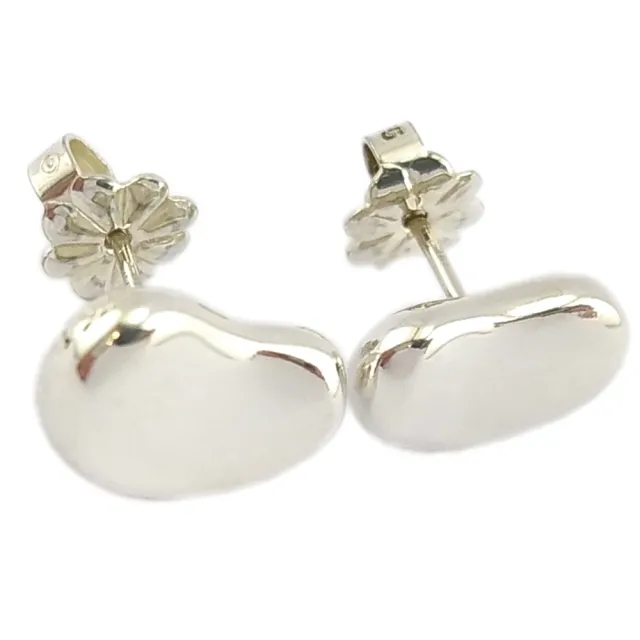 【Tiffany&Co. 蒂芙尼】925純銀-Bean相思豆墜飾針式耳環(展示品)