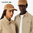 【LACOSTE】中性款-LOGO棉絨棒球帽(棕色)
