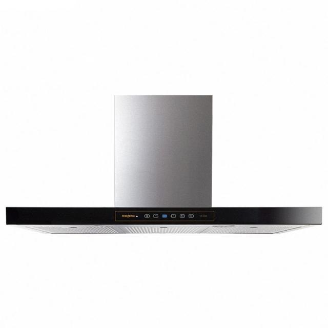 【莊頭北】90CM 歐化式倒T不鏽鋼二級Turbo增壓黑玻觸控專利油網排油煙機 TR-5898(送基本安裝)