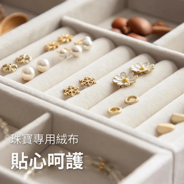 【hoi! 好好生活】懶角落首飾絨布拖盤小號 - 戒指組合格