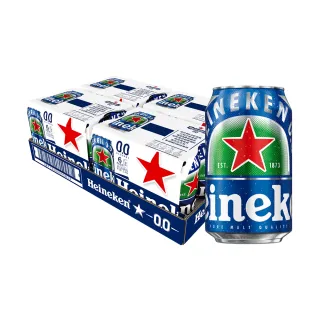 【Heineken 海尼根】海尼根0.0零酒精鋁罐裝330ml x24入/箱(零酒精)