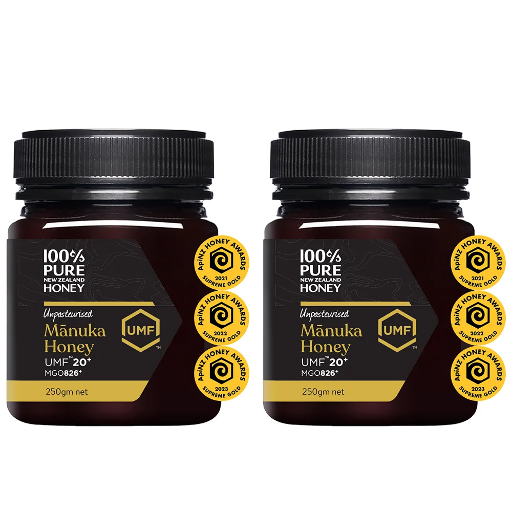 紐西蘭恩賜】麥蘆卡蜂蜜UMF20(MGO826) 2瓶組(250公克*2瓶) - momo購物網- 好評推薦-2026年1月