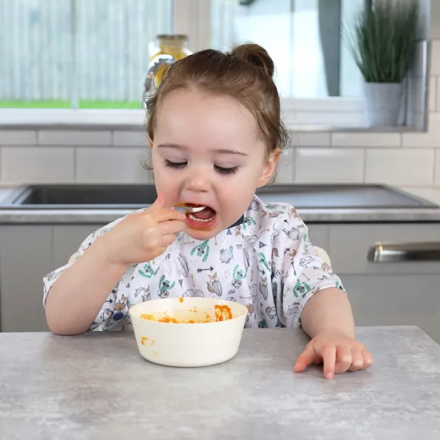 【英國BiBADO】防髒防水圍兜 短袖 副食品階段用(兒童畫畫衣/可結合學習餐具)