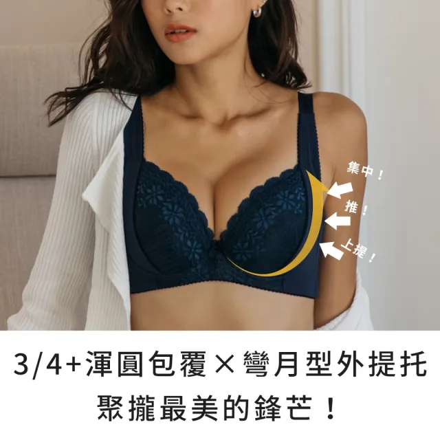 【玉如阿姨】盛夏峰芒內衣※0750藍灰(B.C.D.E罩 聚攏 渾圓 涼感 拉提 台灣製)