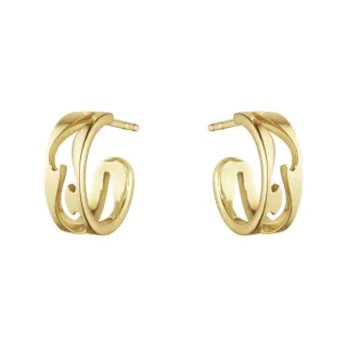 【Georg Jensen 官方旗艦店】FUSION 鏤空耳環(18K黃金)