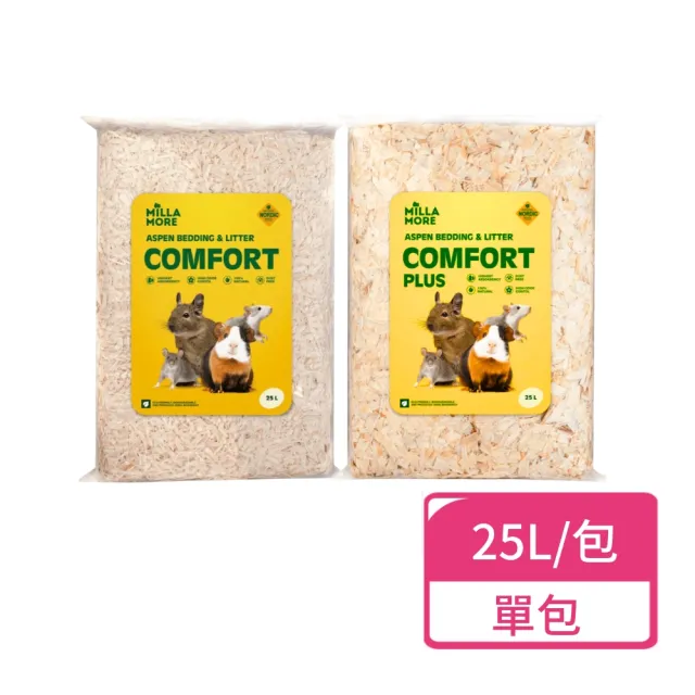 【MOMI 摩米】美麗多木刨花 25L/包 兩種可挑選(小動物墊材 倉鼠墊材 木質墊料)