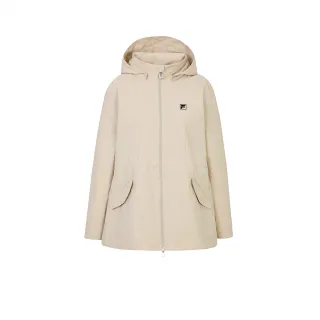 【FILA】女平織連帽外套-卡其(5JKZ-5724-KK)