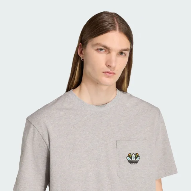 【adidas 愛迪達】短袖上衣 男 三葉草 MG LO SS T 灰 JY2991