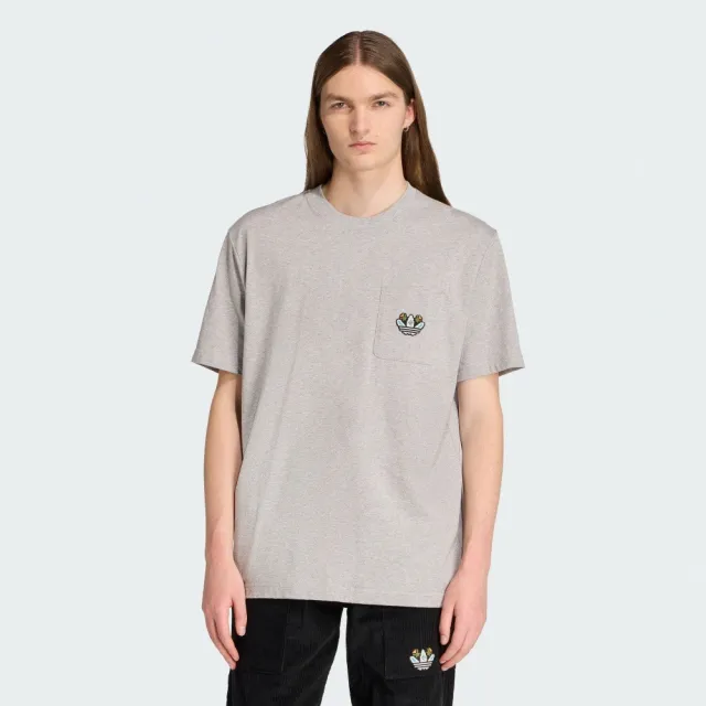 【adidas 愛迪達】短袖上衣 男 三葉草 MG LO SS T 灰 JY2991