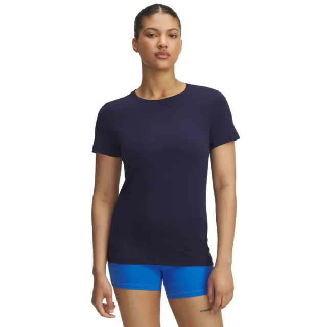 【UNDER ARMOUR】UA 女 Meridian Seamless 短袖T-Shirt_1388770-403(藍色)