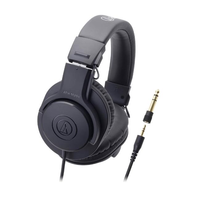 【audio-technica 鐵三角】ATH-M20X 高音質錄音室用專業型監聽耳機 耳罩式耳機(台灣鐵三角公司貨)