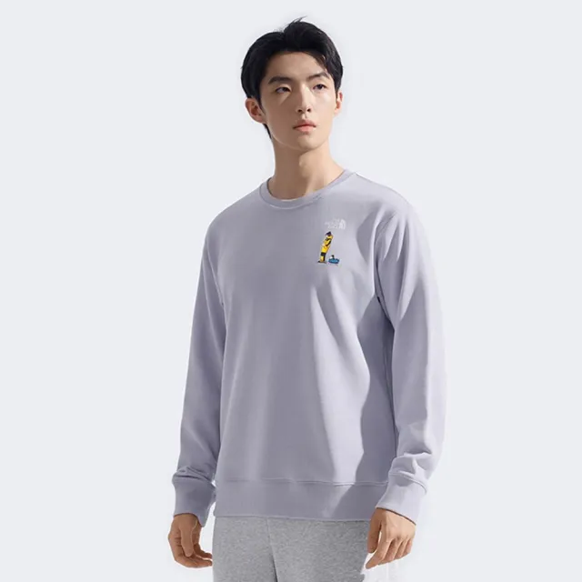 【The North Face】北臉 長袖上衣 男 女 U SUMMER HIKING INSPIRED CREW 灰 NF0A8HNFBOB