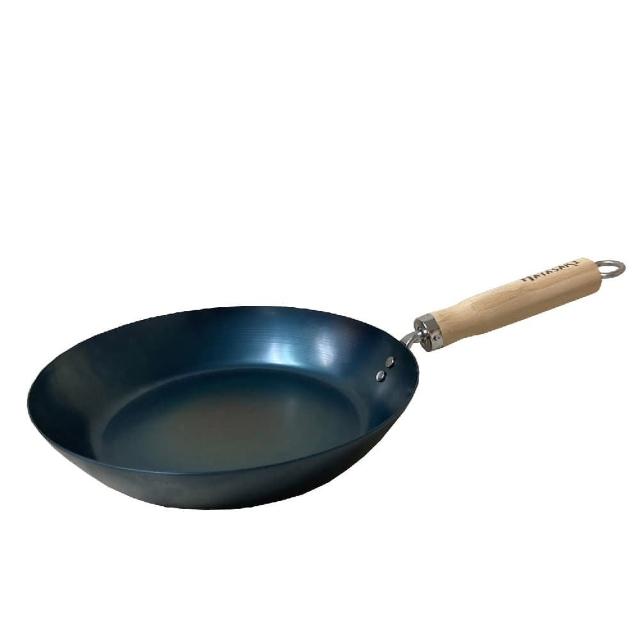 【日本 HAYASAKI早崎】日本製 無塗層 平底鐵鍋 28cm(不沾平底鐵鍋/鐵炒鍋/日本鐵鍋/不沾鍋/鐵鍋推薦)